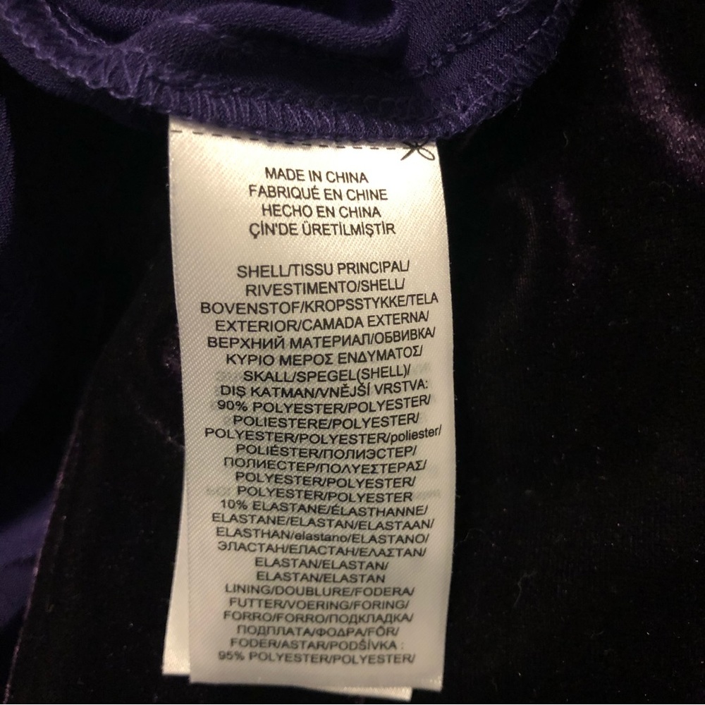 NWT Lauren Ralph Lauren Velvet Gown Puple - Picture 8 of 9